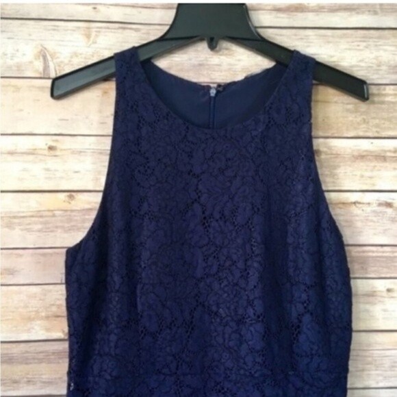 JOIE | Adisa Lace Sleeveless Mini Dress in Navy NWT Size 10 - Picture 5 of 7